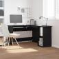 Preview: ARDEBO.de - Schreibtisch Schwarz Eiche 120x140x75 cm aus Holz