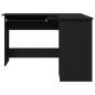 Preview: Schreibtisch Schwarz Eiche 120x140x75 cm aus Holz