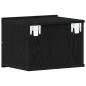 Preview: Nachttisch schwarze Eiche 40x30x30 cm aus Holzwerkstoff