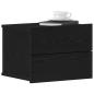 Preview: Nachttische 2er Set Schwarz Eiche 40x30x30 cm Holzwerkstoff