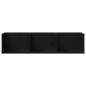 Preview: Wandregal Wandhalterung Schwarz Eichen-Optik 75 x 18 x 18 cm