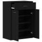 Preview: Schuhschrank Schwarz Eiche 60x35x84 cm