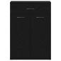 Preview: Schuhschrank Schwarz Eiche 60x35x84 cm