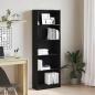 Preview: ARDEBO.de - Schwarzer Eichenbuchregal - 60x24x176 cm