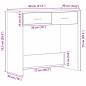Preview: Schreibtisch Schwarz Eiche 80x40x75 cm Holzwerkstoff