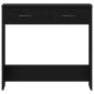 Preview: Schreibtisch Schwarz Eiche 80x40x75 cm Holzwerkstoff