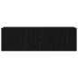 Preview: Schwarzer Eichen Wand-TV-Schrank 100x30x30 cm Aus Holzwerkstoff