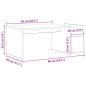 Preview: Couchtisch Schwarz Eiche 90x45x35 cm Holzwerkstoff