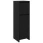 Preview: Badezimmerschrank Schwarz Eiche 30x30x95 cm Holzwerkstoff