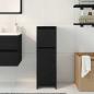 Preview: Badezimmerschrank Schwarz Eiche 30x30x95 cm Holzwerkstoff