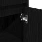 Preview: Badezimmerschrank Schwarz Eiche 30x30x95 cm Holzwerkstoff