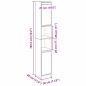 Preview: Badezimmer Schrank Schwarz Eiche 30x30x183,5 cm Holzwerkstoff