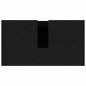 Preview: Badschrank mit Spiegel in Schwarz und Eiche 60x33x61 cm, aus Holzwerkstoff