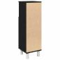 Preview: Badezimmerschrank Schwarz Eiche 30x30x95 cm Holzwerkstoff