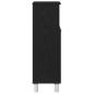 Preview: Badezimmerschrank Schwarz Eiche 30x30x95 cm Holzwerkstoff