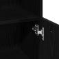 Preview: Badezimmerschrank Schwarz Eiche 30x30x95 cm Holzwerkstoff