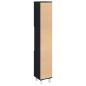 Preview: Badschrank Schwarz Eiche 30x30x179 cm Holzwerkstoff