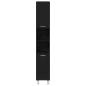 Preview: Badschrank Schwarz Eiche 30x30x179 cm Holzwerkstoff