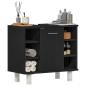 Preview: Badezimmer Schrank Schwarz Eiche 60x32x54 cm Ingenieuholz