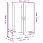Preview: Bücherregal Schwarz Eiche 82,5x30,5x115 cm Holzwerkstoff
