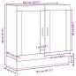 Preview: Bücherregal Schwarz Eiche 82,5x30,5x80 cm aus Spanplatte
