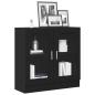 Preview: Bücherregal Schwarz Eiche 82,5x30,5x80 cm aus Spanplatte