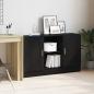 Preview: ARDEBO.de - Sideboard Schwarz Eiche 120x30,5x70 cm aus Holz