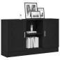 Preview: Sideboard Schwarz Eiche 120x30,5x70 cm aus Holz
