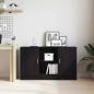 Preview: Sideboard Schwarz Eiche 120x30,5x70 cm aus Holz