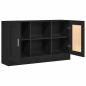 Preview: Sideboard Schwarz Eiche 120x30,5x70 cm aus Holz