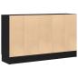 Preview: Sideboard Schwarz Eiche 120x30,5x70 cm aus Holz
