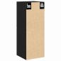 Preview: Bad-Wandschrank Schwarz Eiche 30x30x80 cm Spanplatte