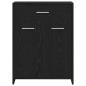 Preview: Badezimmer-Schrank Schwarz Eiche 60x33x80 cm aus Ingenieurholz