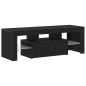 Preview: TV-Schrank mit LED-Lichtern, schwarz, Eiche, 120x35x40 cm
