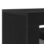 Preview: TV-Schrank mit LED-Lichtern, schwarz, Eiche, 120x35x40 cm