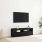 Preview: ARDEBO.de - TV-Schrank mit LED Schwarz Eiche 120x35x40 cm Holzwerkstoff