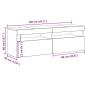 Preview: TV-Schrank mit LED Schwarz Eiche 120x35x40 cm Holzwerkstoff