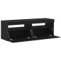 Preview: TV-Schrank mit LED Schwarz Eiche 120x35x40 cm Holzwerkstoff