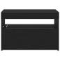 Preview: TV-Schrank mit LED-Lichtern in Schwarz und Eiche, 60x35x40 cm, Holzwerkstoff