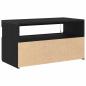 Preview: TV-Schrank mit LED-Lichtern, Schwarz Eiche, 75x35x40 cm, Holzwerkstoff