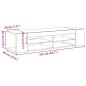 Preview: TV-Schrank schwarz mit LED-Lichtern aus Eiche 135x39x30cm aus Ingenieurholz