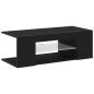 Preview: TV-Schrank mit LED-Lichtern, schwarz und Eiche, 90x39x30 cm, Holzwerkstoff