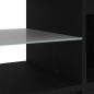 Preview: TV-Schrank mit LED-Lichtern in Schwarz und Eiche, 140x40x35,5 cm, aus Holzwerkstoff