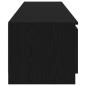 Preview: TV-Schrank mit LED-Lichtern in Schwarz und Eiche, 140x40x35,5 cm, aus Holzwerkstoff