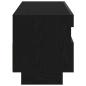 Preview: TV-Schrank mit LED-Lichtern, Schwarz und Eiche, 80x35x40 cm aus Holzwerkstoff