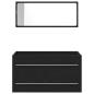 Preview: Waschbeckenschrank mit Spiegel Schwarz Eiche 90x45x1,5 cm Holzwerkstoff