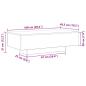 Preview: Couchtisch Schwarze Eiche 100x30x36,5 cm Holzwerkstoff