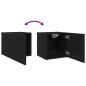 Preview: Wand-TV-Schrank Schwarz Eiche 30,5x30x30 cm