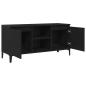 Preview: TV-Schrank Schwarz Eiche 102x35x50 cm Holzwerkstoff
