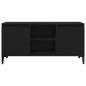Preview: TV-Schrank Schwarz Eiche 102x35x50 cm Holzwerkstoff
